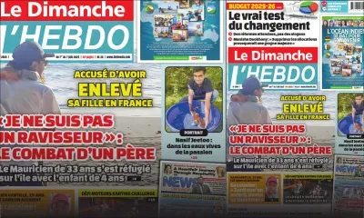 Voici la Une de Le Dimanche/L'Hebdo de ce Dimanche 01 Juin 2025