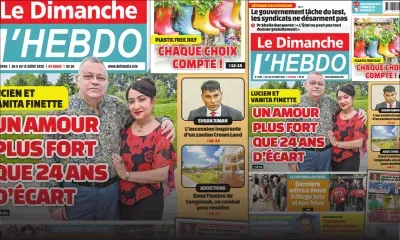 Voici la Une de Le Dimanche/L'Hebdo de ce Dimanche 06 Juillet 2025