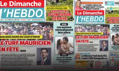 Voici la Une de Le Dimanche/L'Hebdo de ce Dimanche 27 Juillet 2025