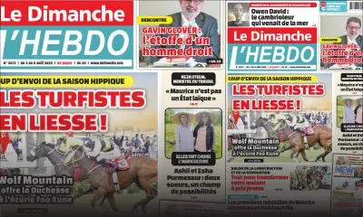 Voici la Une de Le Dimanche/L'Hebdo de ce Dimanche 03 Août 2025