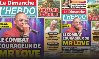 Voici la Une de Le Dimanche/L'Hebdo de ce Dimanche 28 Septembre 2025