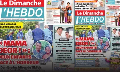 Voici la Une de Le Dimanche/L'Hebdo de ce Dimanche 19 Octobre 2025