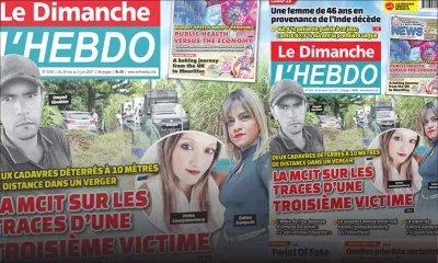 Voici la Une de Le Dimanche/L'Hebdo de ce dimanche 30 mai 2021