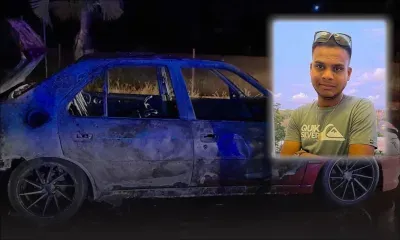 À Terre-Rouge : Sahill Persand prisonnier de sa voiture en feu