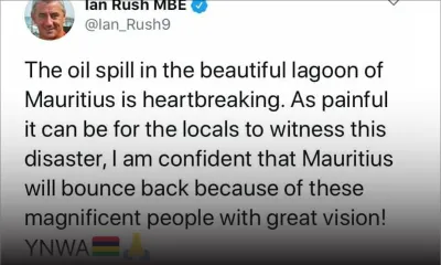 Wakashio : Ian Rush rend hommage au combat des Mauriciens  