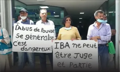 Manif devant les locaux de l’IBA ce lundi