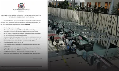 Rapatriements d’Afrique du Sud : voici les conditions et protocole sanitaires pour l'éligibilité des passagers