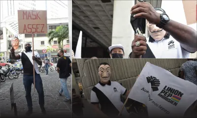 [En images] Marche de protestation contre le port du masque