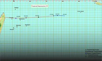 Météo : la dépression tropicale au sud-est de Diego Garcia pas une menace directe pour Maurice