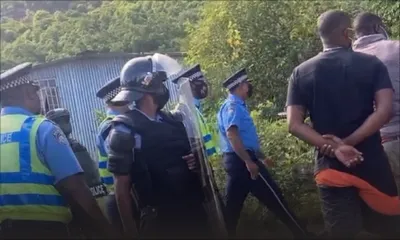 Troisième intervention de la police au Morne : une maison démolie et quatre familles de squatteurs évacuées