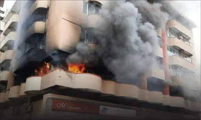 Port-Louis : l'incendie au bâtiment Fon Sing a été circonscrit 