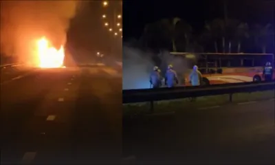 Midlands : un bus a pris feu lundi soir