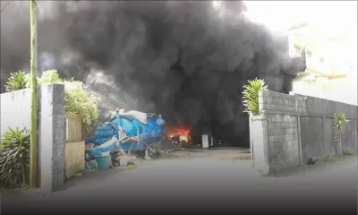 Saint-Pierre : incendie dans un entrepôt