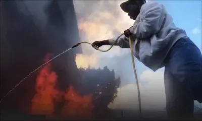 Route des Pamplemousses, Port-Louis : une maison en proie aux flammes 