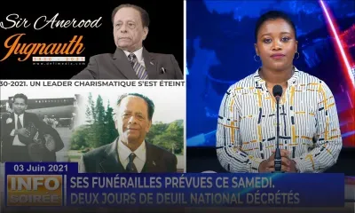 [INFO SOIRÉE] : « Funérailles en toute intimité pour sir Anerood Jugnauth »