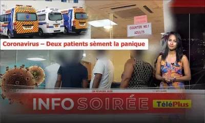 [ Info Soirée ] : Un patient  «  kan dokter finn galoupe al met mass nu finn konpran ki se enn ka sispe Coronavirus »