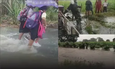 La Disaster Response Unit désobstrue un pont à Riche-Mare 