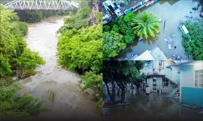 Images des inondations dans les faubourgs de la capitale 
