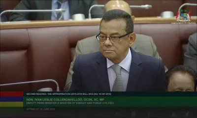 Débats budgétaires : suivez l'intervention de Collendavelloo 