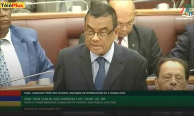 Assemblée nationale : pas de loi pour interdire aux proches des membres du Parlement de devenir fonctionnaires, selon Ivan Collendavelloo