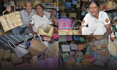 Jaiwantee fabrique des tentes en vacoas depuis 60 ans