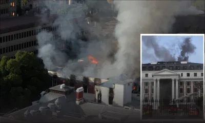Afrique du Sud: Le Parlement pris dans les flammes au Cap