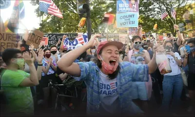 Célébrations dans plusieurs villes des Etats-Unis après la victoire de Biden