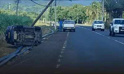 Accident de la route en direction de Tamarin 