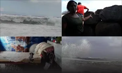À Rivière-des-Galets : de grosses vagues envahissent les maisons en dépit des murs en pierre