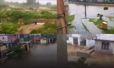 Des images saisissantes de la montée des eaux à 16e Mille, Forest-Side