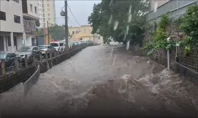 Fortes averses : Ruisseau du pouce submergé