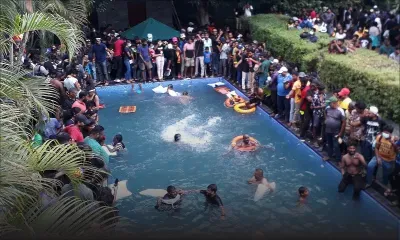 Sri Lanka : le palais présidentiel envahi par des manifestants, certains profitent de la piscine