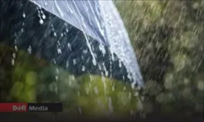 Météo :  un avertissement de fortes pluies en vigueur jusqu’à 22 h ce mardi