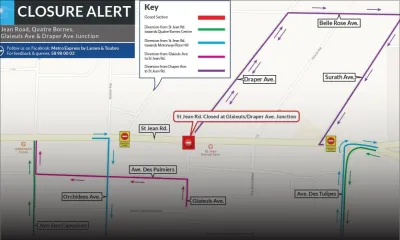 Travaux du Metro Express : la route St-Jean partiellement fermée le soir