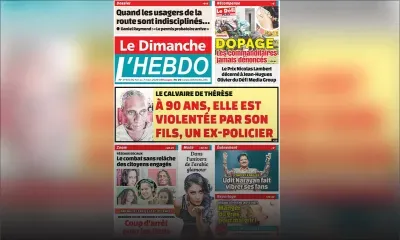 Voici la Une de Le Dimanche / L'Hebdo