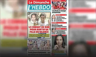 Voici la Une de Le Dimanche / L'Hebdo
