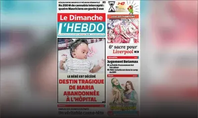 Voici la Une de Le Dimanche / L'Hebdo