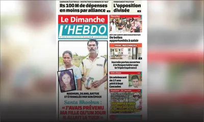 Voici la Une de Le Dimanche / L'Hebdo