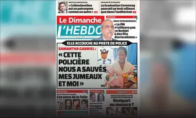 Voici la Une de Le Dimanche / L'Hebdo