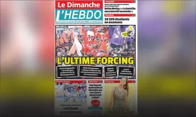 Voici la Une de Le Dimanche / L'Hebdo