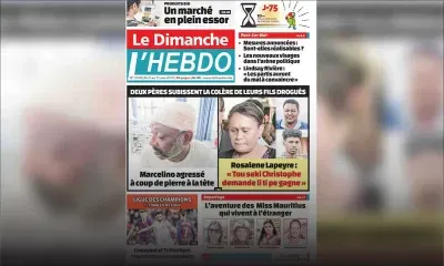 Voici la Une de Le Dimanche / L'Hebdo