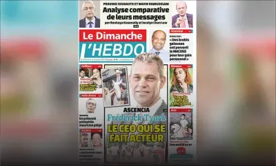 Voici la Une de Le Dimanche / L'Hebdo