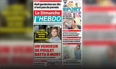 Voici la Une de Le Dimanche / L'Hebdo