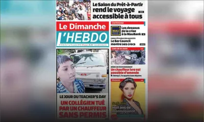 Voici la Une de Le Dimanche / L'Hebdo