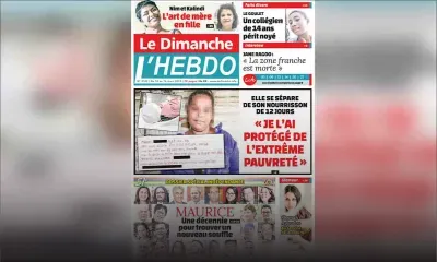 Voici la Une de Le Dimanche / L'Hebdo
