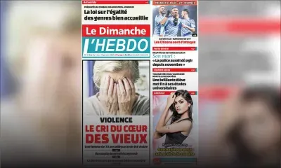 Voici la Une de Le Dimanche / L'Hebdo