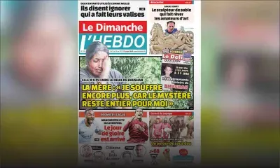 Voici la Une de Le Dimanche / L'Hebdo