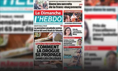 Voici la Une de Le Dimanche / L'Hebdo