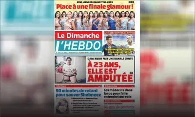 Voici la Une de Le Dimanche / L'Hebdo