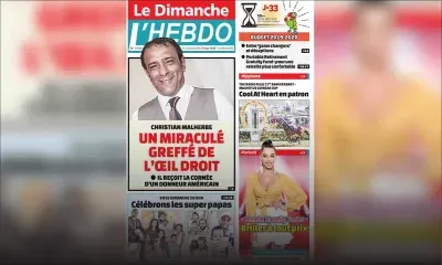 Voici la Une de Le Dimanche / L'Hebdo